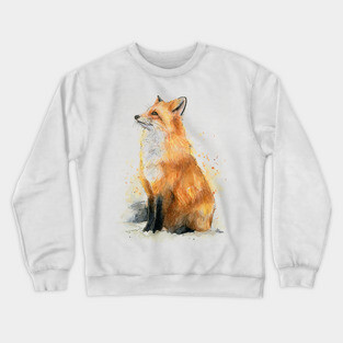 Fox Watercolor Crewneck Sweatshirt