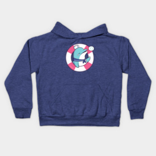 Cute Singing Dolphin Sailor Kids Hoodie