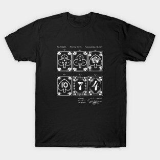 Patent Blueprint 1877 Playing Cards T-Shirt