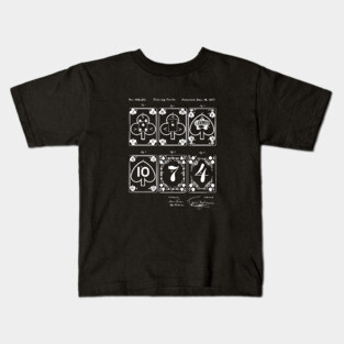 Patent Blueprint 1877 Playing Cards Kids T-Shirt