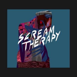 Scream Therapy Podcast logo block design T-Shirt