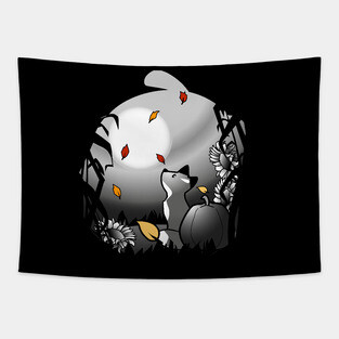Harvest Moon fox Tapestry