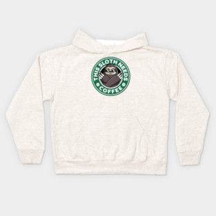 Sloth Needs Coffee Kids Hoodie