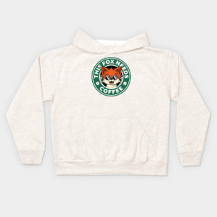 Fox Needs Coffee Kids Hoodie