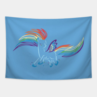 Tribal Pony - Rainbow Power Rainbow Dash Tapestry
