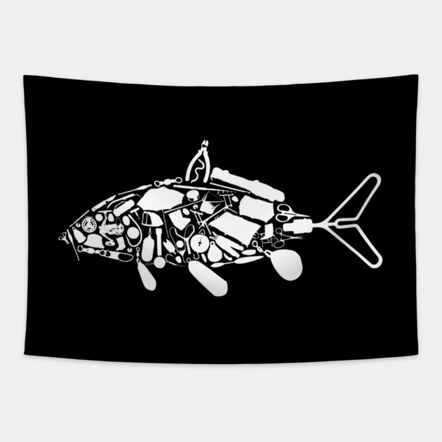 Carpy Diem Tapestry by everyplatewebreak tees