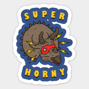Super Horny Triceratops Sticker
