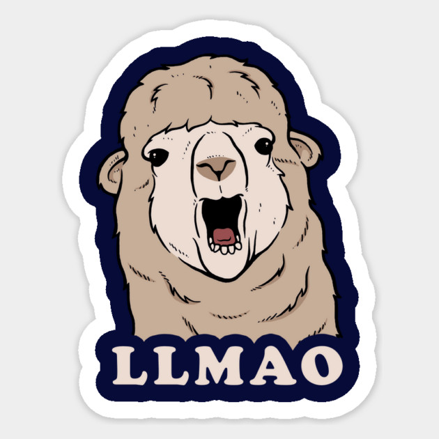 Llmao Sticker by dumbshirts