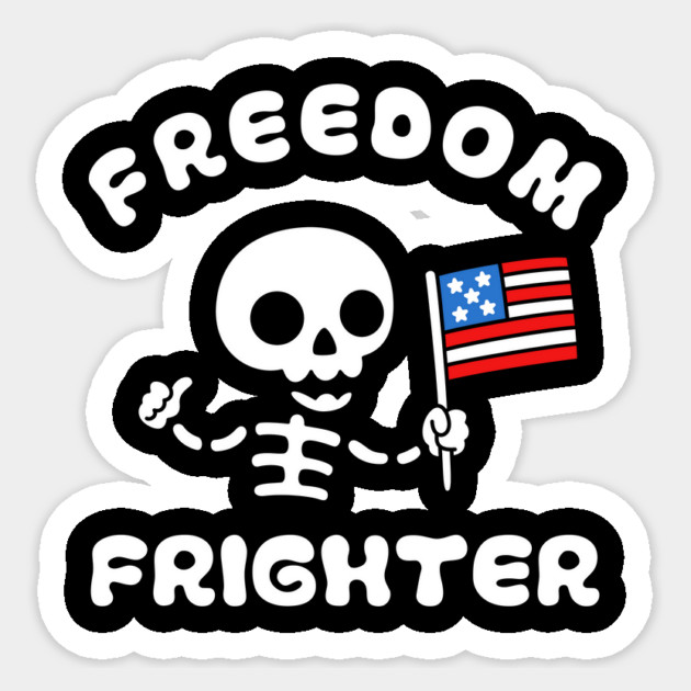 Freedom Frighter Sticker by dumbshirts