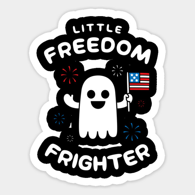 Little Freedom Frighter Sticker by dumbshirts