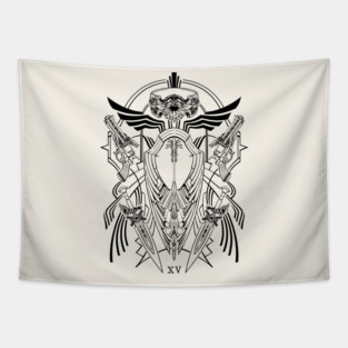 FFXV Arms and Armiger (black) Tapestry
