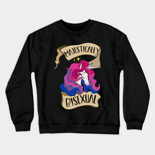 Majestically Bisexual Unicorn Crewneck Sweatshirt