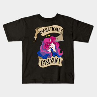 Majestically Bisexual Unicorn Kids T-Shirt