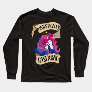 Majestically Bisexual Unicorn Long Sleeve T-Shirt