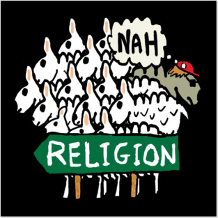 Anti Religion Atheist Sheep Posters and Art