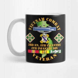 Vietnam Combat Infantry Veteran w 3rd Bn 8th Inf - 4th ID SSI Mug