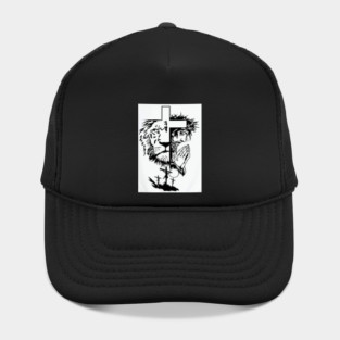 Cross Lion and Jesus Hat