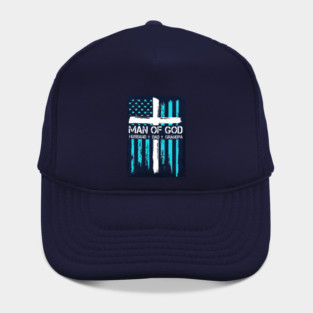 Man Of God - blue BG Hat