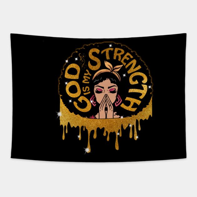 Good is my Strength, Black Girl Magic, Black Woman, Black Moms Matter Tapestry by UrbanLifeApparel