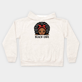 Black Girl, Black Girl Magic, African American Girl Kids Hoodie