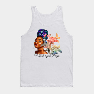 Black Girl Magic, Beautiful Black Woman, African American Woman Tank Top