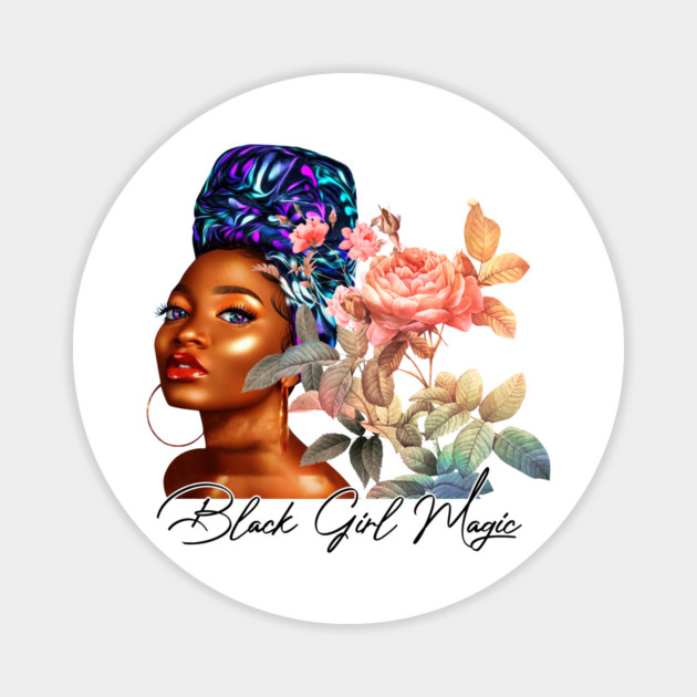 Black Girl Magic, Beautiful Black Woman, African American Woman Magnet by UrbanLifeApparel