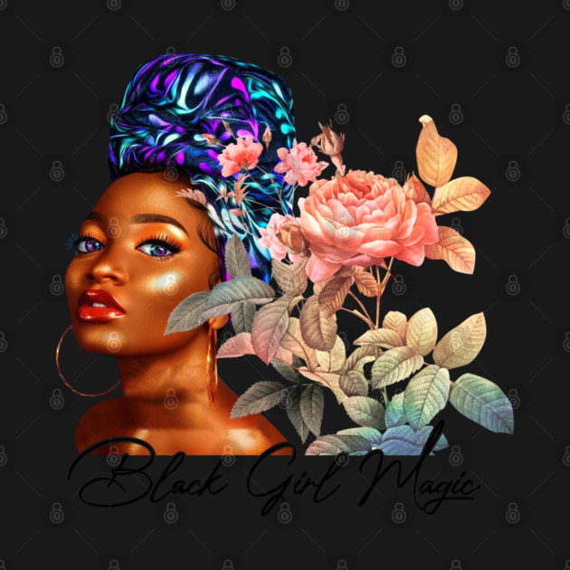 Black Girl Magic, Beautiful Black Woman, African American Woman by UrbanLifeApparel