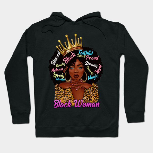 Black Woman, African American Woman, Black Mom Magic, Black Girl Magic Hoodie by UrbanLifeApparel
