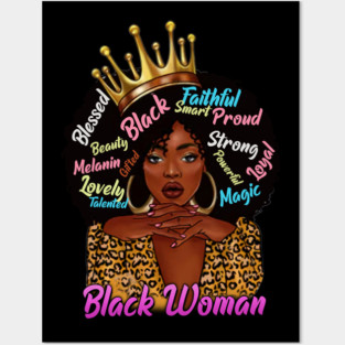 Black Woman, African American Woman, Black Mom Magic, Black Girl Magic Posters and Art