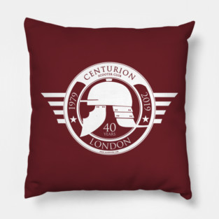 Centurion 40th White Ink Pillow
