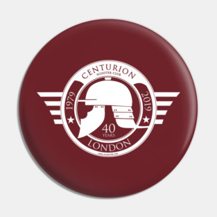 Centurion 40th White Ink Pin