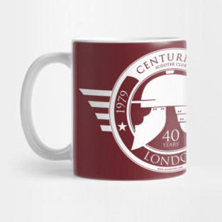 Centurion 40th White Ink Mug