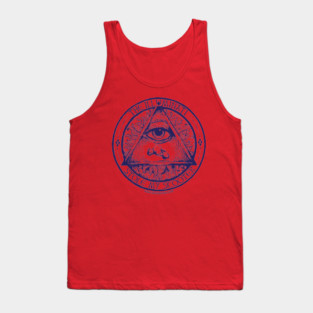 The Illuminati Stole My Scooter BLUE ink Tank Top