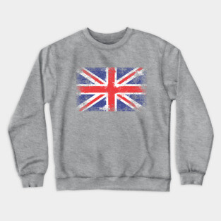 Union Jack Distressed Crewneck Sweatshirt