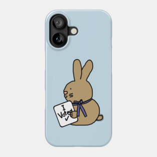 Vote Cute Bunny Rabbit with Voted Sign Phone Case
