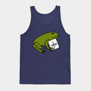 Vote Cute Green Frog with Voted Sign Tank Top