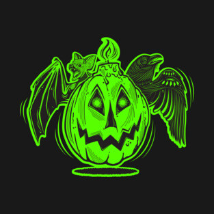 THE HALLOWEEN FrIENDS! (Ghoul Green) T-Shirt