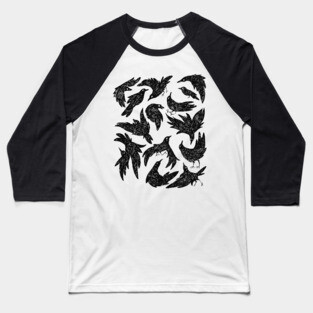 Crow Flock Baseball T-Shirt