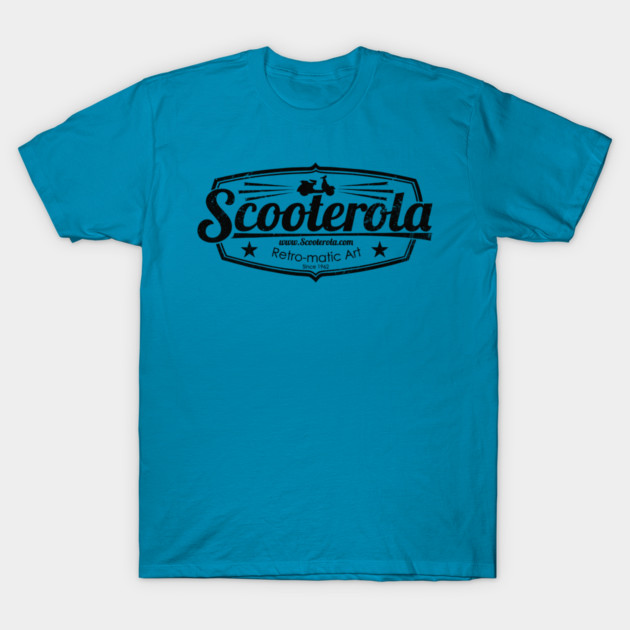 Scooterola Shield Black ink T-Shirt by Retro-Spective
