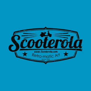 Scooterola Shield Black ink T-Shirt