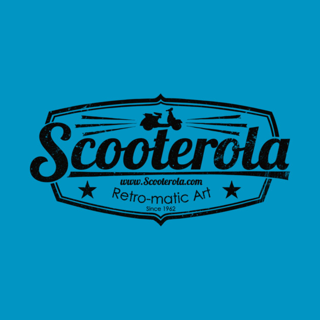 Scooterola Shield Black ink by Retro-Spective