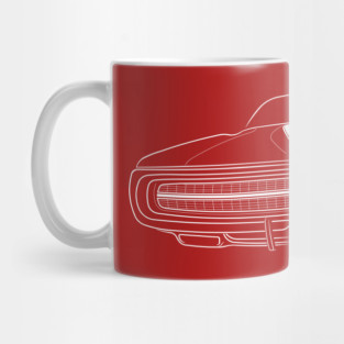 1972 Dodge Charger - front stencil, white Mug