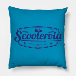 Scooterola Shield Blue Ink Pillow