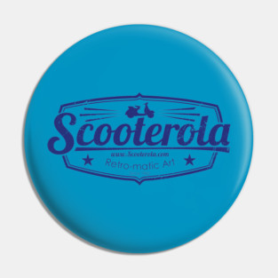 Scooterola Shield Blue Ink Pin