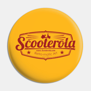 Scooterola Shield Red Ink Pin