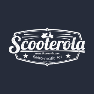 Scooterola Shield White Ink T-Shirt