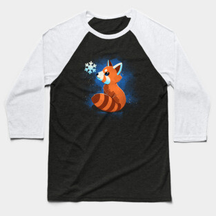 Red Panda Winter Christmas Baseball T-Shirt