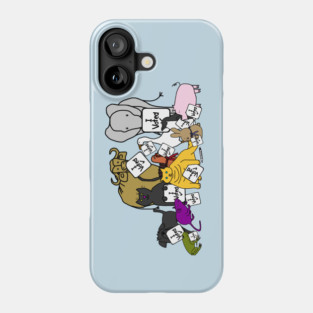 Vote Group of Cute Animals with Voted Signs Phone Case