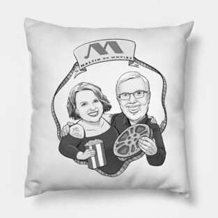 Maltin on Movies Black and white logo 2 Pillow