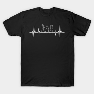 Chess Heartbeat / Chess Pieces / Chess Lover T-Shirt